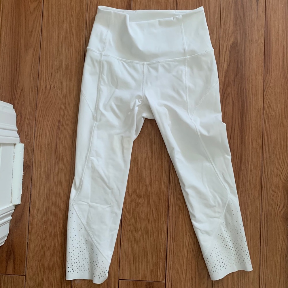White Cropped Lululemon leggings size 4